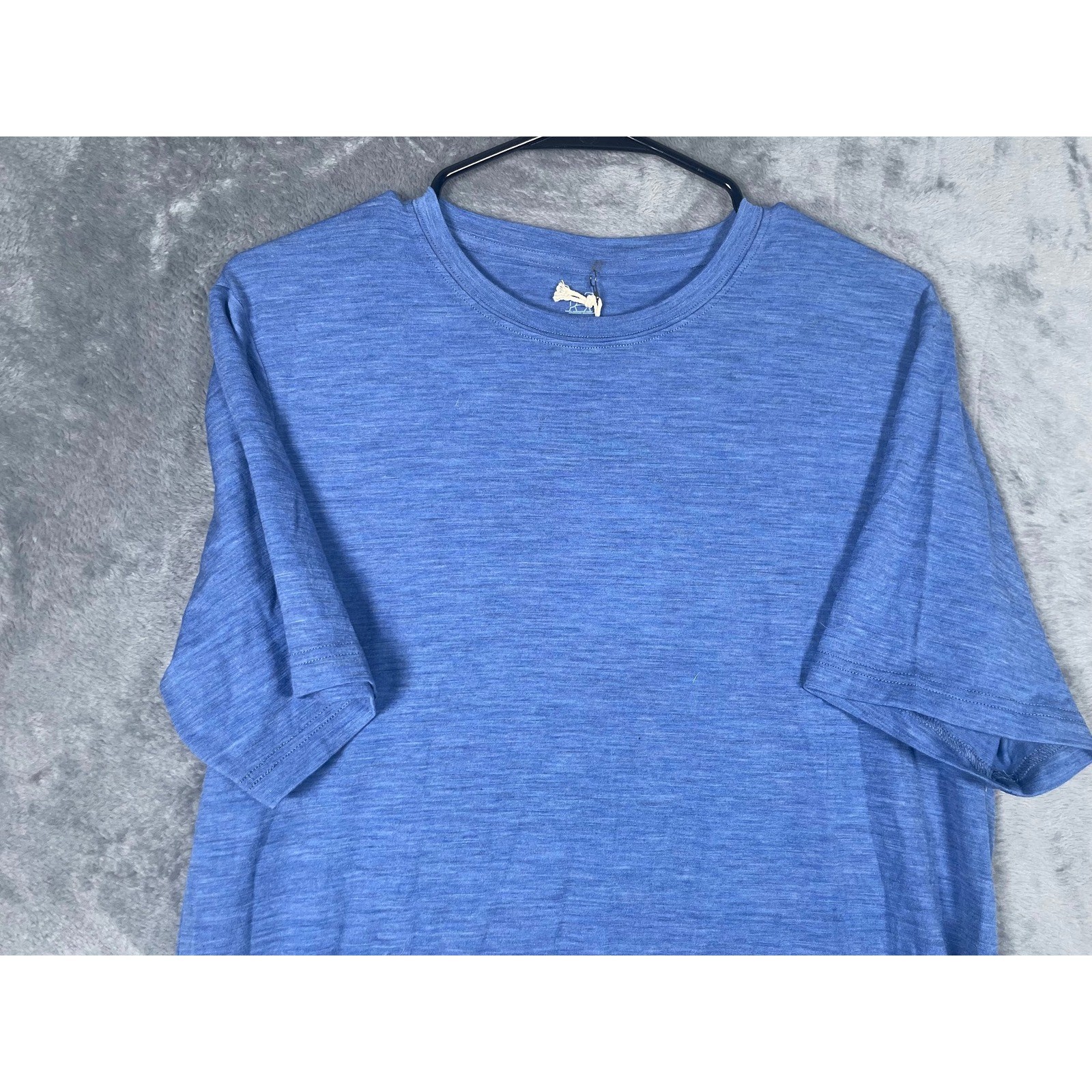 NWT Woolx Merino Wool Blend Blue Heather T-Shirt Mens Medium gallery