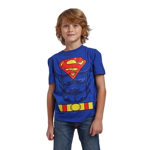 Superman Costume Boy's Blue Crew Neck Short Sleeve 14 Superman Costume Blue gallery