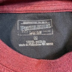 Pendleton Men’s Long Sleeve Deschutes Pocket Tee Size M 100% Cotton Maroon Red