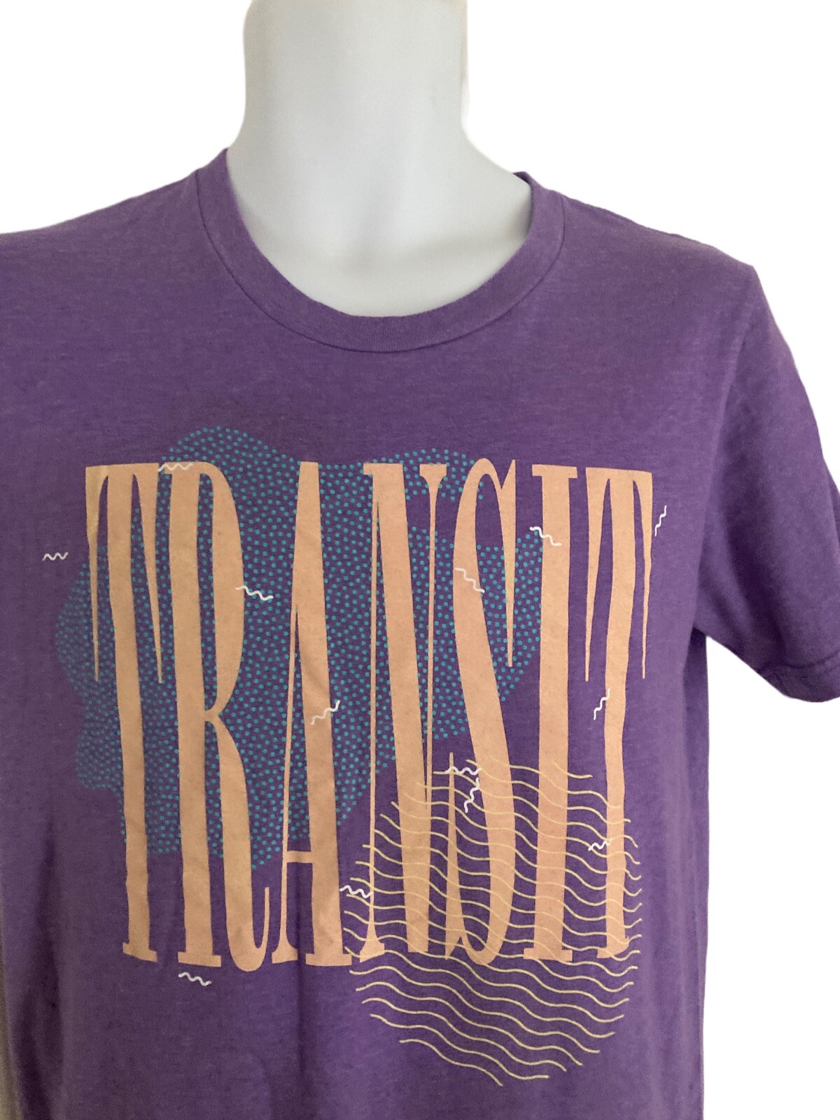 Transit T-Shirt Size M Purple Blue Coral Heather, Bella+Canvas, Short Sleeve Tee gallery