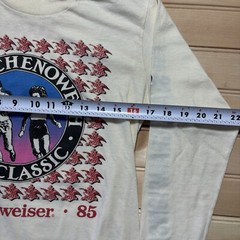 Vintage 80s Budweiser Dean Chenoweth 15k Run Long Sleeve Shirt Size M 1985