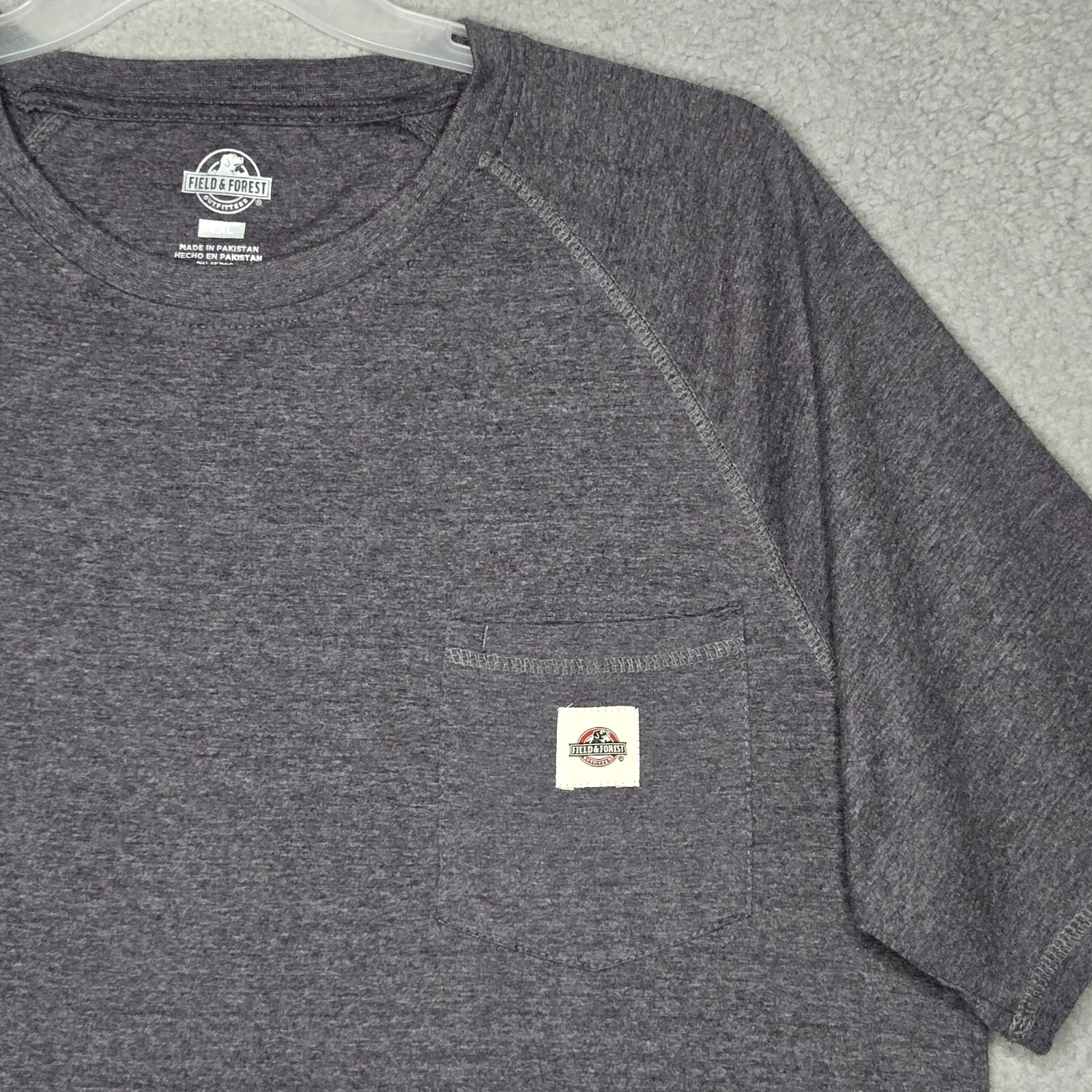 Field & Forest Outfitters T-Shirt with Pocket Men's 2XL - Crew Neck - Dark Gray gallery