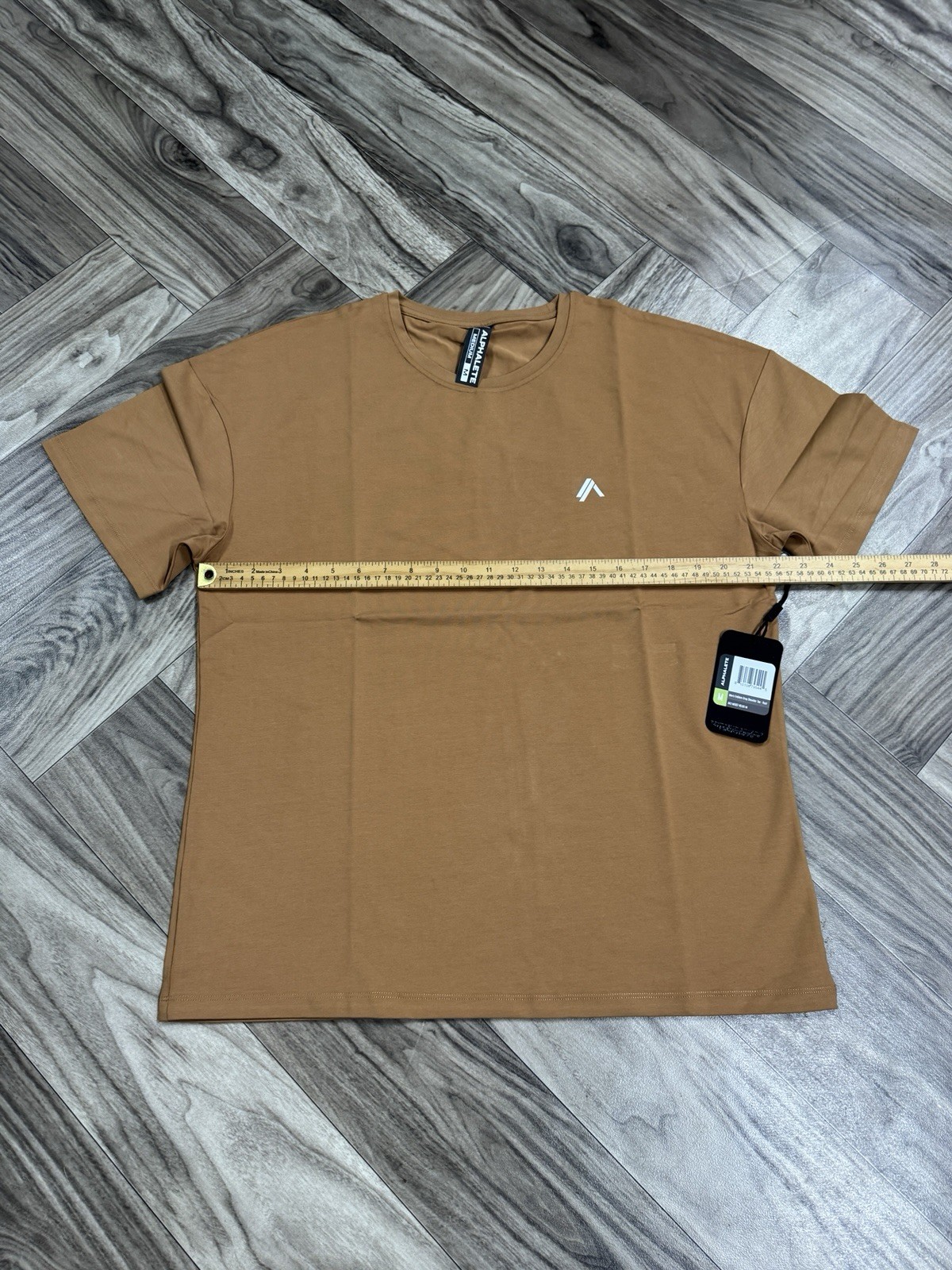 Alphalete Men’s Emblem Drop Shoulder Tee - Rust , Size Medium gallery