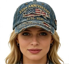 USA 250th Anniversary Distressed Casual Cap,250 Anniversary USA hat 1776-2026…