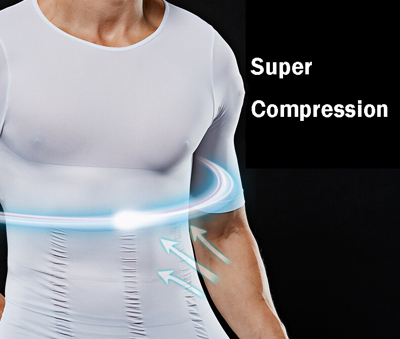 Shaper Men Body Toning T-Shirt Ultra Durable Vest Compression Underwear Corset gallery