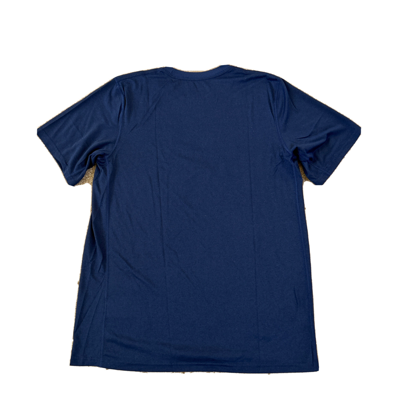 NIKE Mens Dri Fit Shirt M Blue Orange Short Sleeve Running Gym Basketball gallery