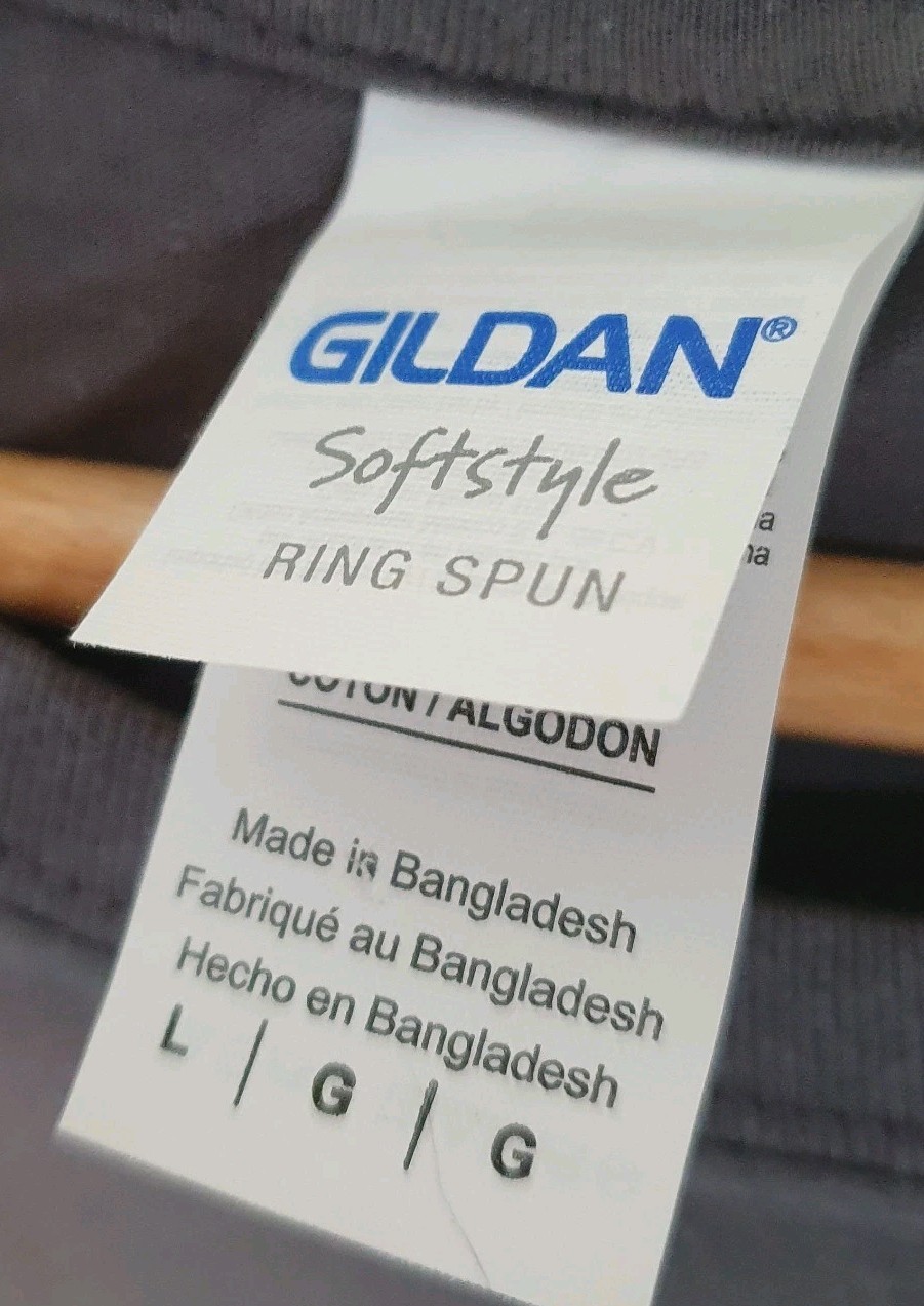 GILDAN Softstyle T-Shirt Grumpy Old Man Club UK L Grey Ringspun L30" Vgc gallery