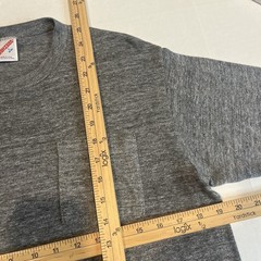 Vintage Jerzees USA Made Large Single Stitch Grey Pocket T-Shirt Thin Soft Clean