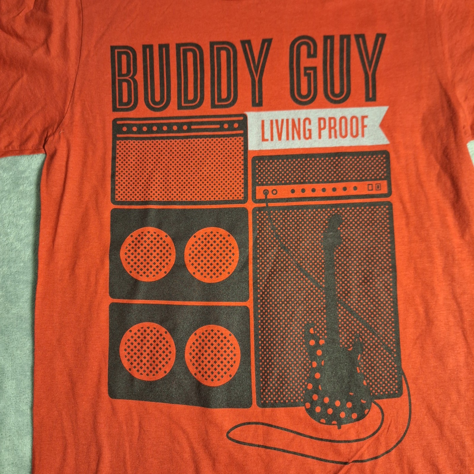 Buddy Guy Living Proof T-Shirt Guitar Amplifier Graphic Concert Tee 2011 Small gallery