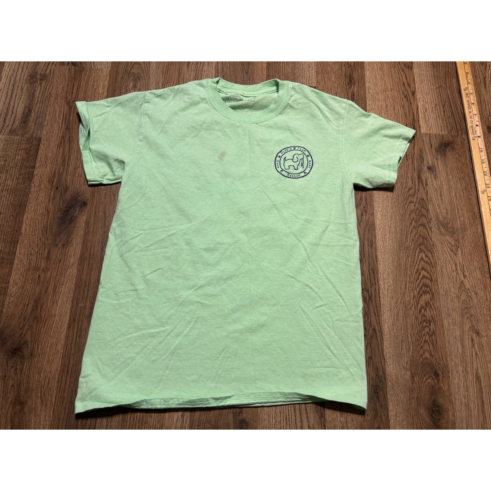 Puppie Love T-Shirt Unisex Small Mint Green Adult Sno-Cone Graphic Cotton Good gallery