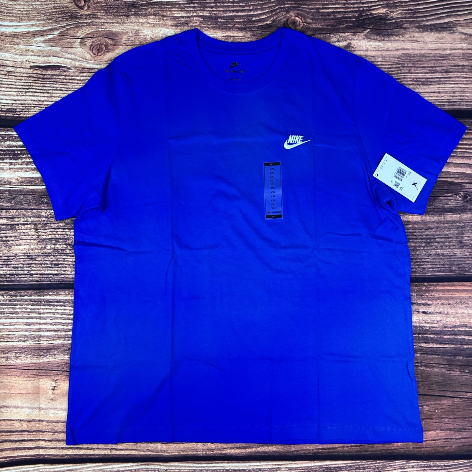 Nike Sportswear Club Tee Mens XXL 2XL Game Royal Blue Cotton Shirt AR4997-480 gallery