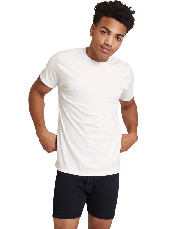 Gildan Men's Crew T-shirts, Multipack, Style G1100, White 6-Pack ( Select Size) gallery