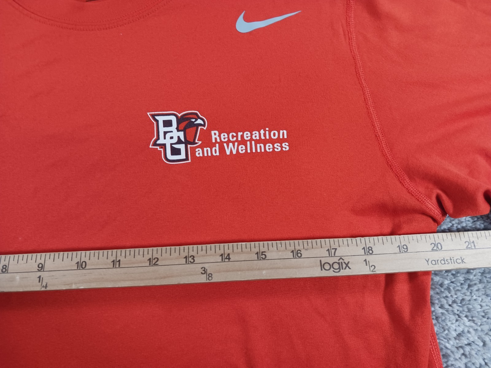 Nike Dri Fit Medium Mens Short Sleeve T-Shirt BG Recreation & Wellness Orange gallery