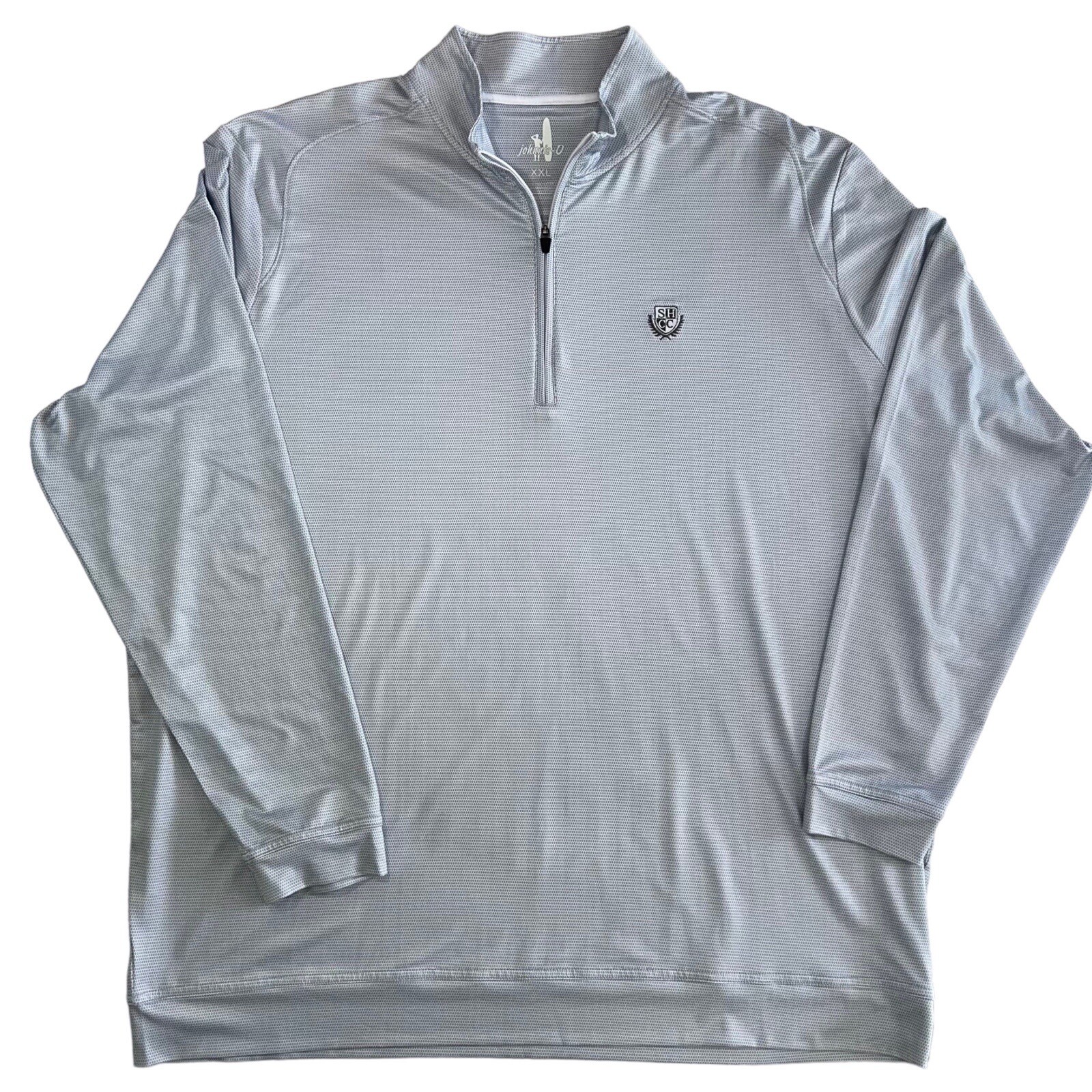 Johnnie O 1/4 Zip Activewear Long Sleeve Shirt Men’s 2XL Blue Polyester Blend
