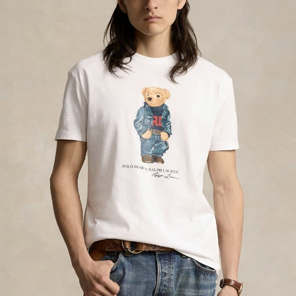 Polo Ralph Lauren Classic Fit Polo Bear Jersey T-Shirt Short Sleeve White gallery