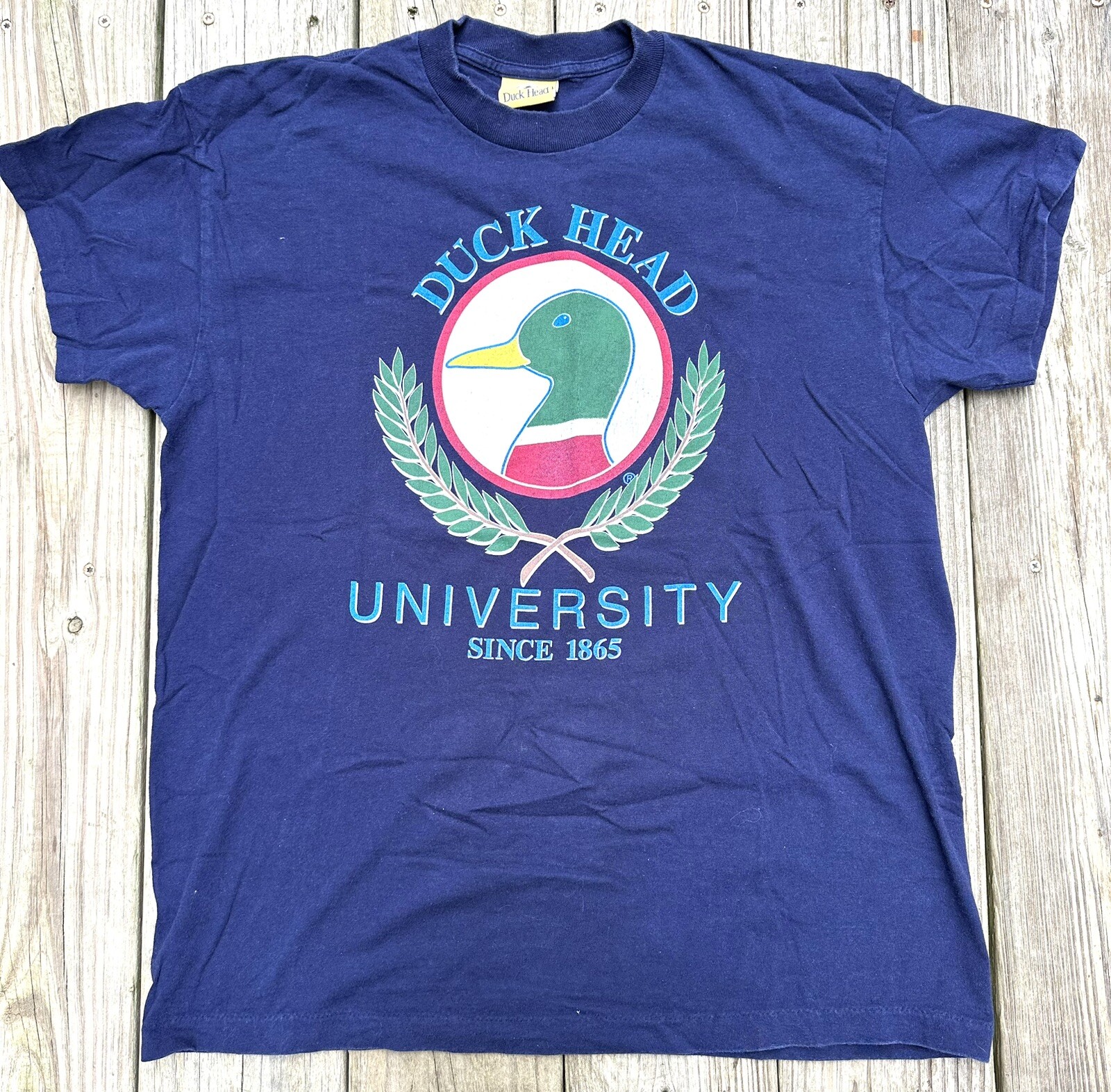 Vintage Duck Head Athletic Dept. Shirt 1990s USA Single Stitch See Measurement gallery