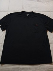 Men’s Dickies Short Sleeve Active/Workwear Pocket Tee.Black XL Crewneck