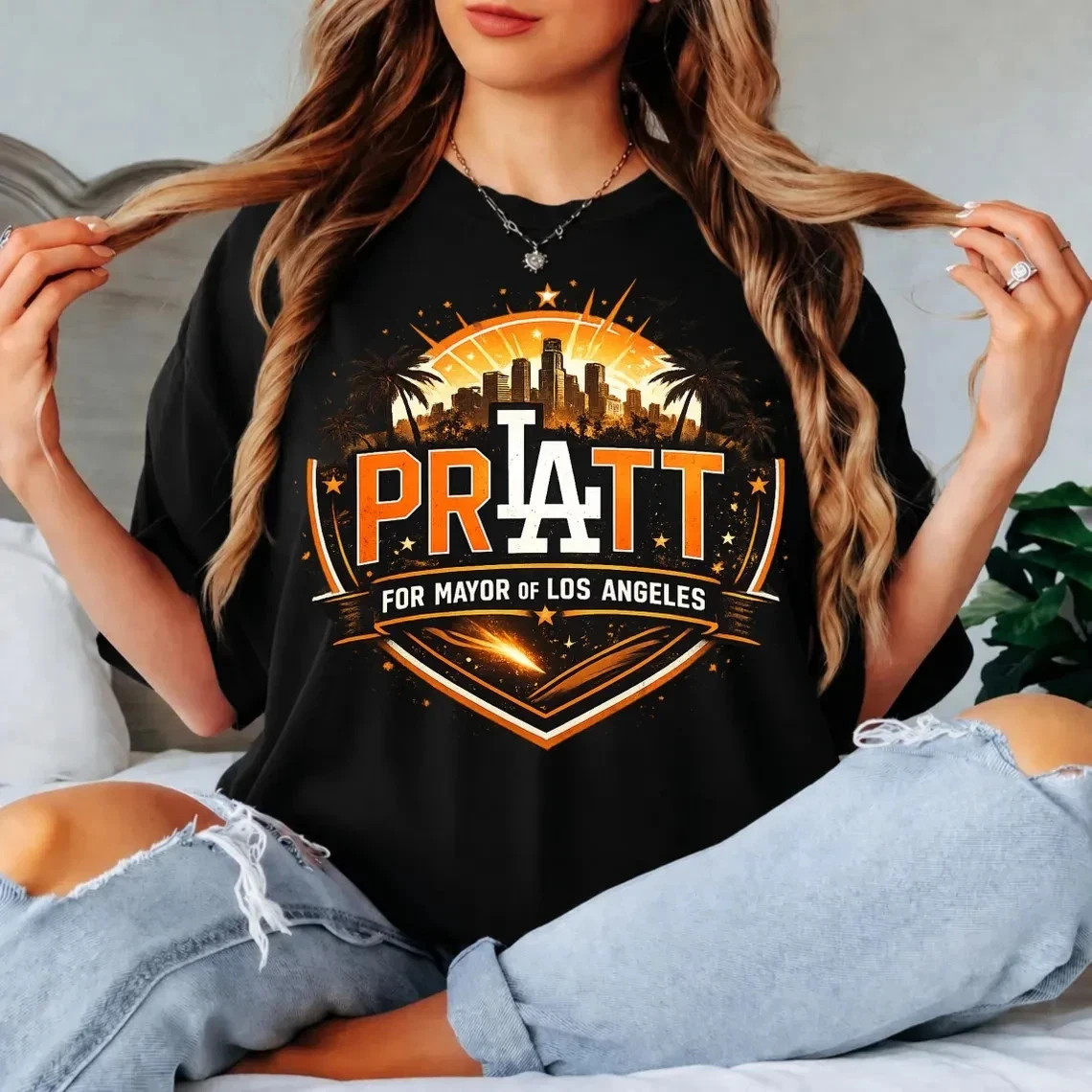 Spencer Pratt for LA Mayor California Humor Design T-Shirt gallery
