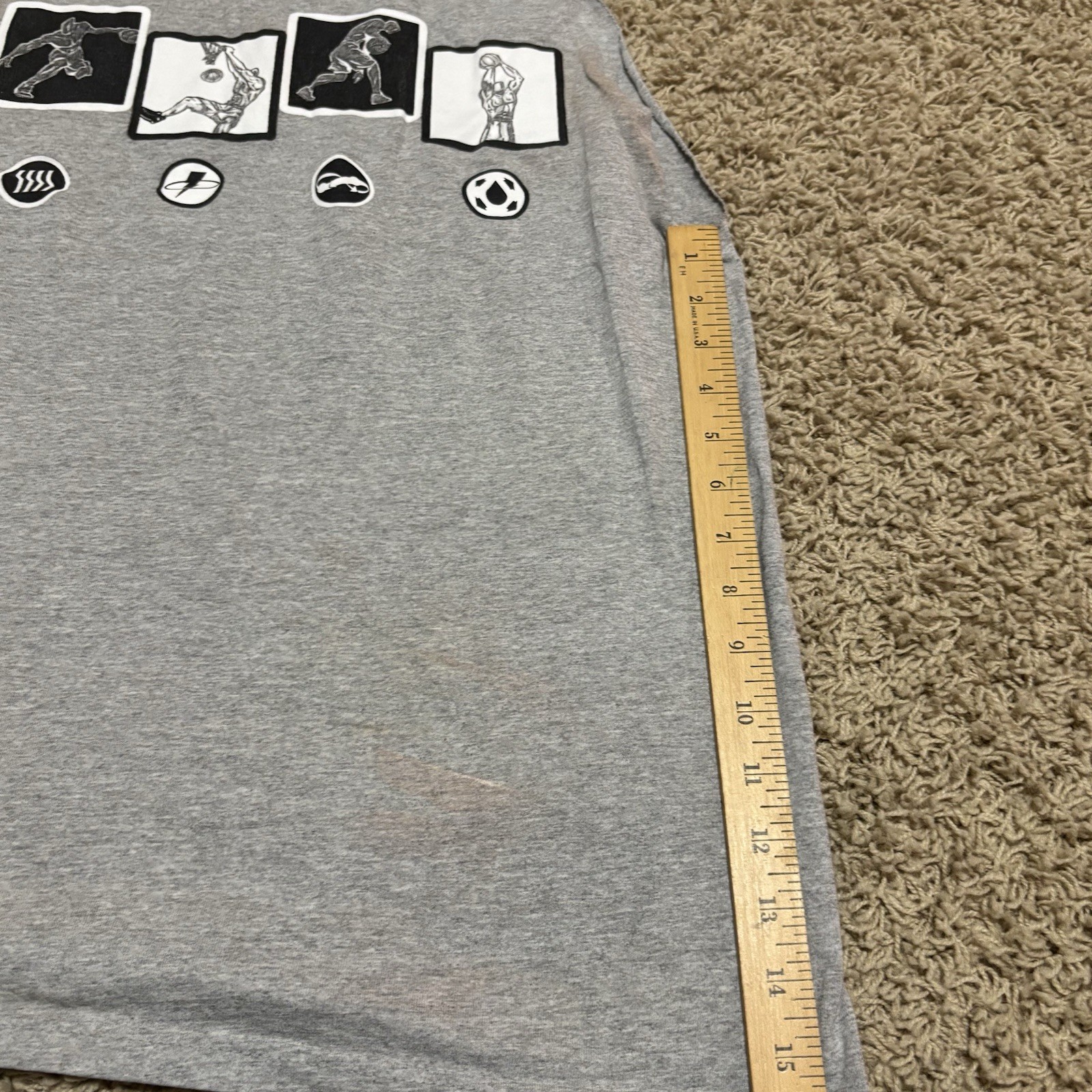 Vintage And 1 The Swerve Mens Medium Gray T Shirt USA Made Basketball Y2K gallery