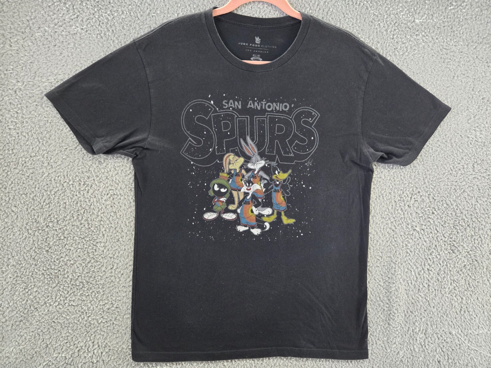 Space Jam 2 Shirt Mens M San Antonio Spurs Looney Tunes Tune Squad Graphic Tee