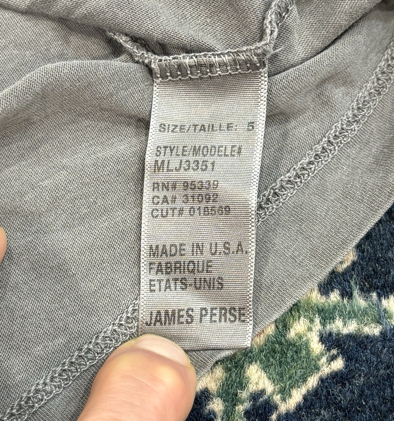 STANDARD JAMES PERSE mens Long Sleeve Crew Neck T-shirt sz 5 (XXL) MLJ3351 EUC gallery
