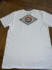 Hurley Men’s M Regular White Crew Neck Short Sleeve Logo Graphic T-Shirt (a)