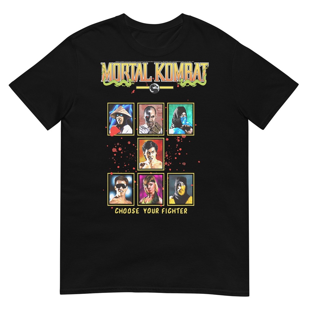 Mortal Kombat Choose Your Fighter Arcade Screen Video Game T-Shirt