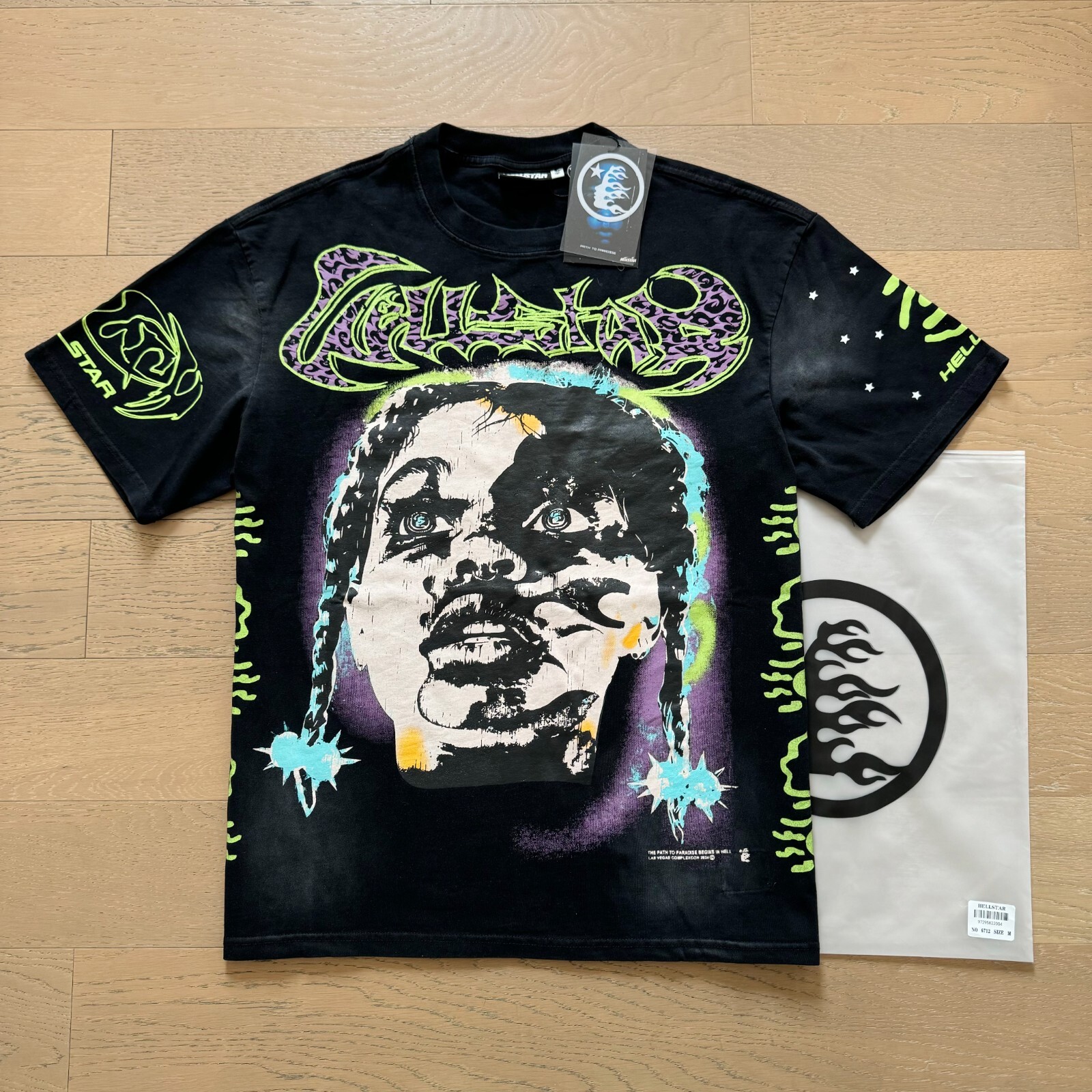 Hell Studios star Character print Tee Street Wash Mens Short Sleeve T-shirt gallery
