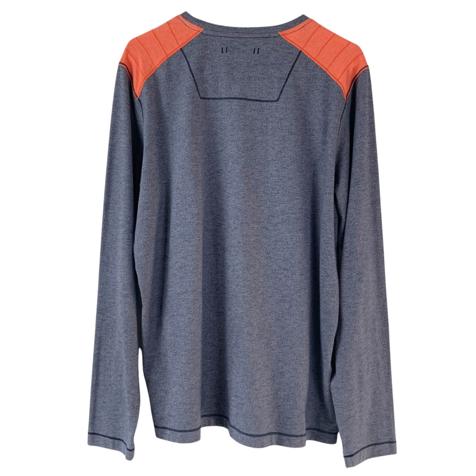 The North Face Blue Herringbone Crewneck Pullover Long Sleeve T-shirt Size L gallery