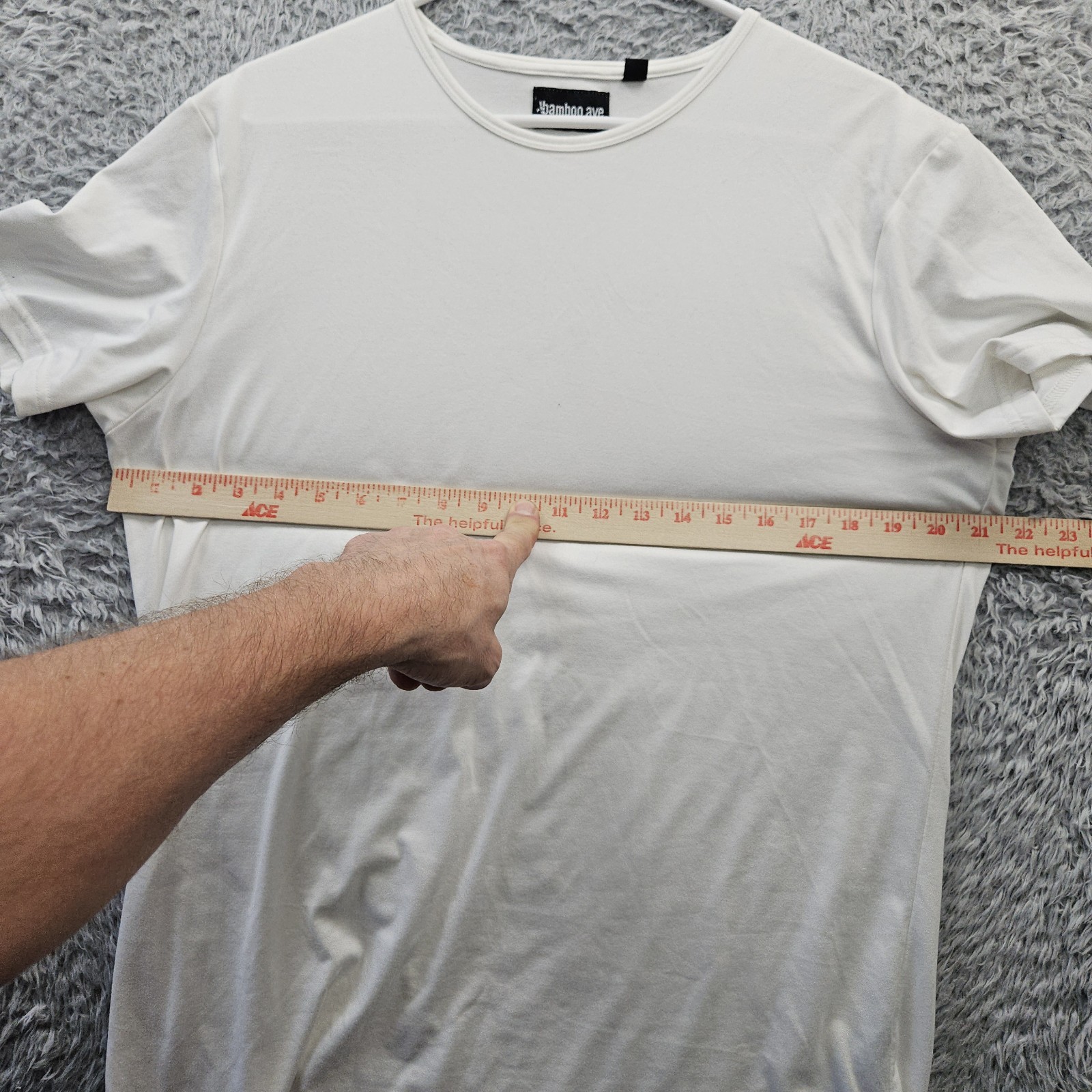 Bamboo Ave. T Shirt Men XL Undershirt Curve Hem Baselayer Stretch White Perform gallery