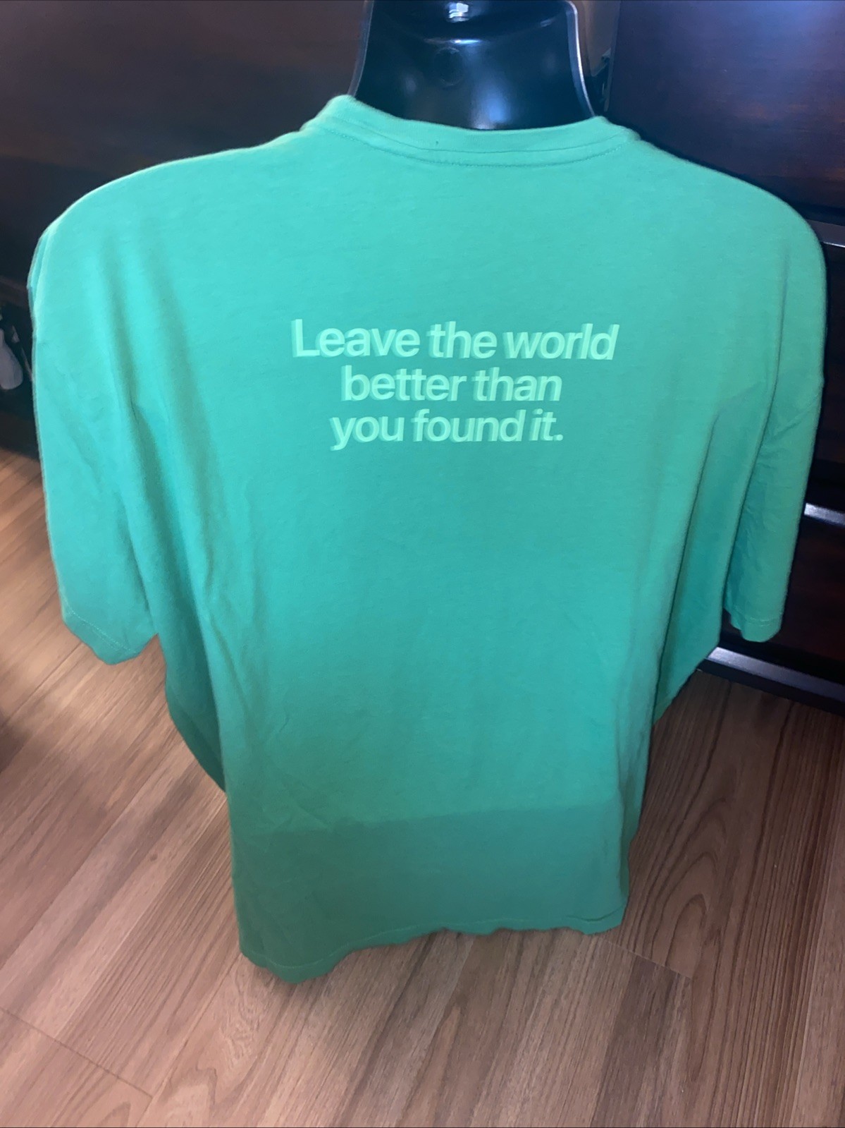 Apple T-Shirt Sz 3XL Leave The World Better Than You Found It Green Computers gallery
