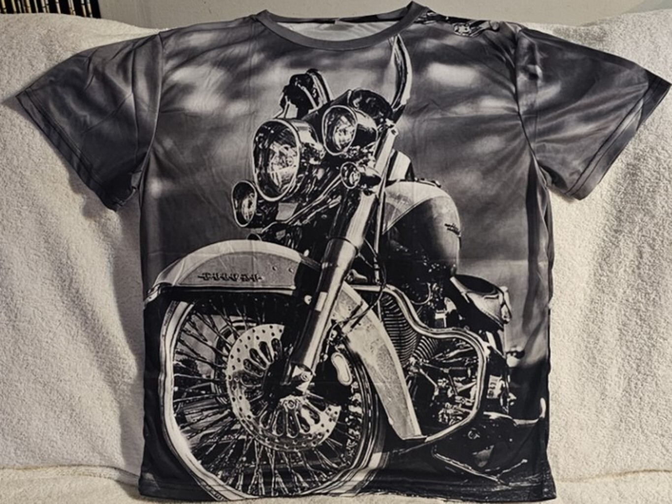MOTORCYCLE BIKER BIKE RIDER AMERICA USA T-SHIRT