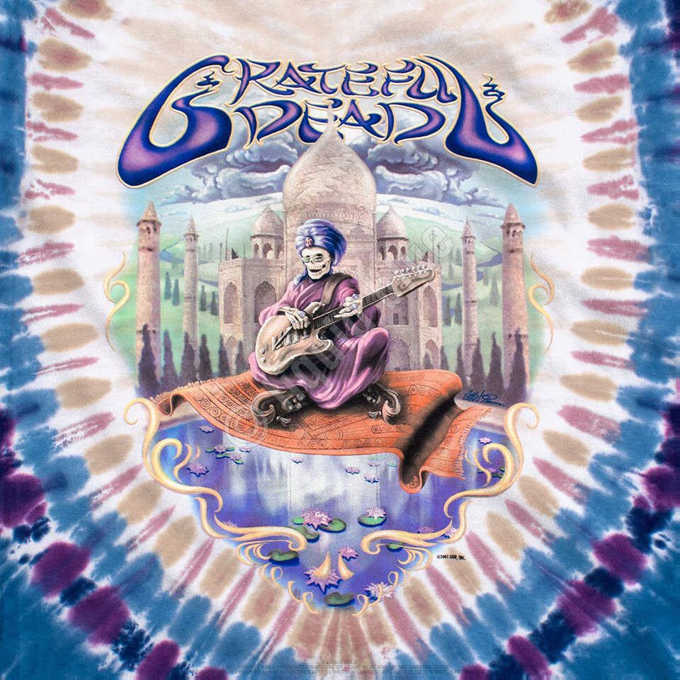 GRATEFUL DEAD-CARPET RIDE-Skeleton TIE DYE T-SHIRT S-M-L-XL-XXL, 6X Garcia,Lesh gallery