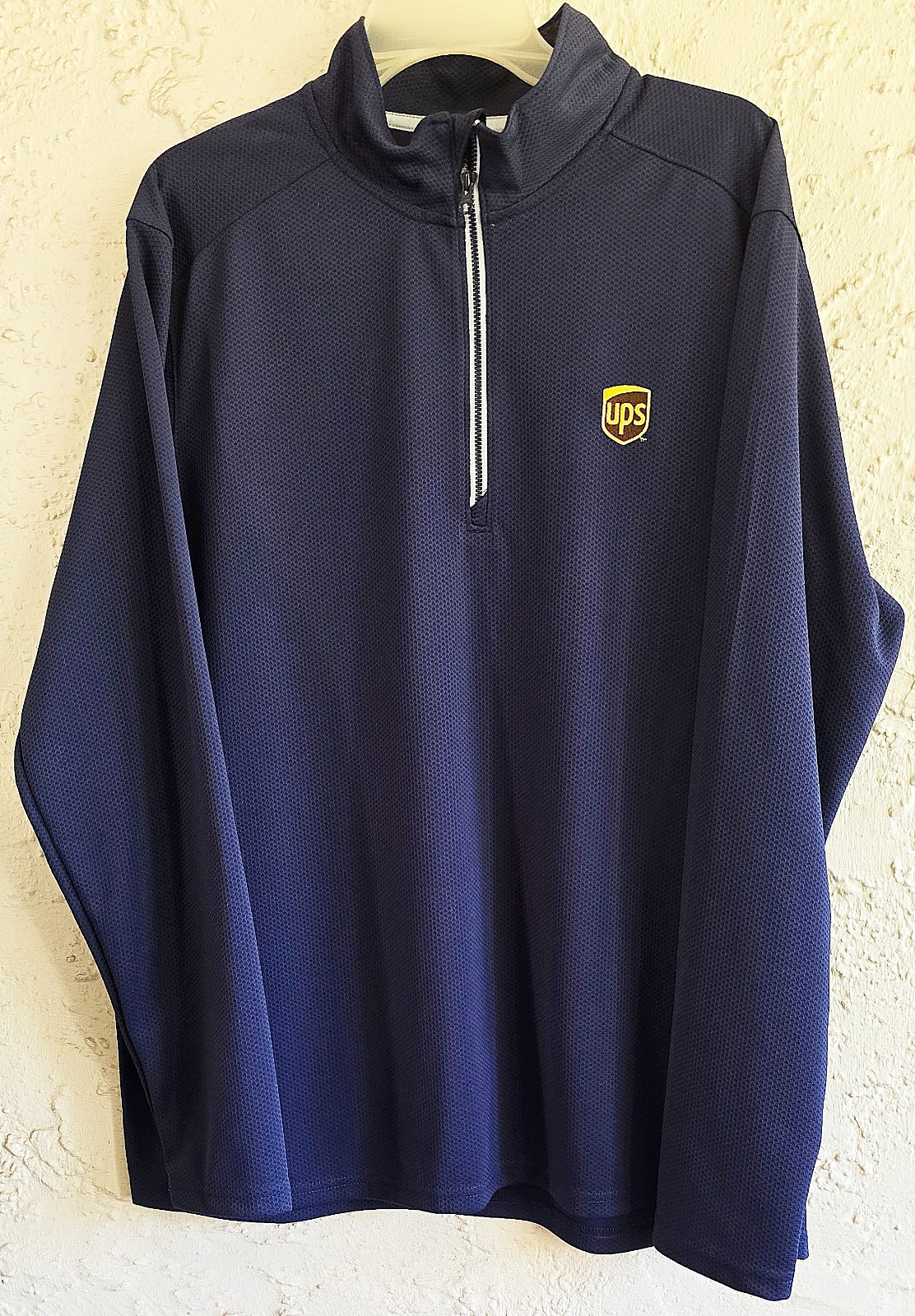 United Parcel Service UPS Men's Sport-Tek Long Sleeve Blue Pullover 1/4 Zip LG gallery
