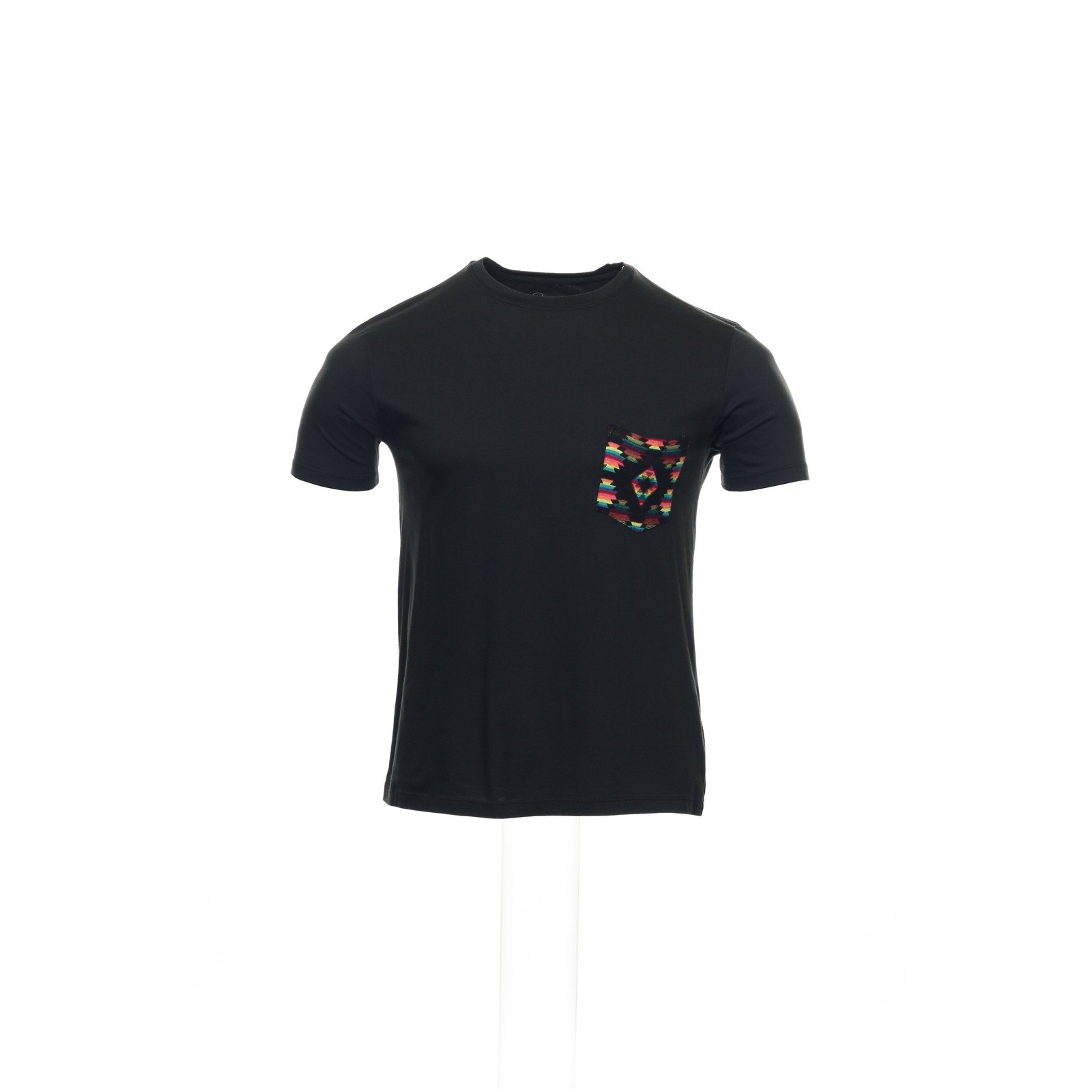 Supima Collection by Majestic Mens M Black Crew Neck Pocket T-Shirt 100% Cotton gallery