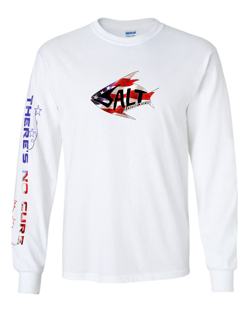 Salt Addiction Patriotic Flag Logo T Shirt Fishing Long Sleeve Cotton gallery
