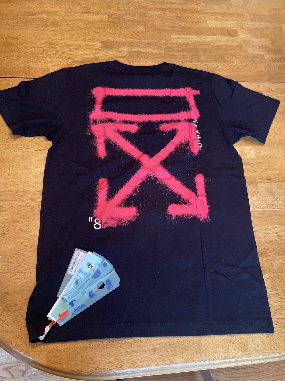 Off-White Chinese New Year S/S Slim Black Red Tee Men’s Med NWT *$610.00* COA gallery