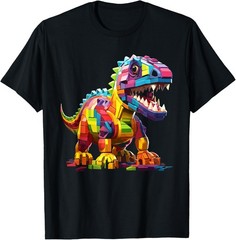 Master Builder Bricks Blocks Play Toys Dinosaur T-Shirt