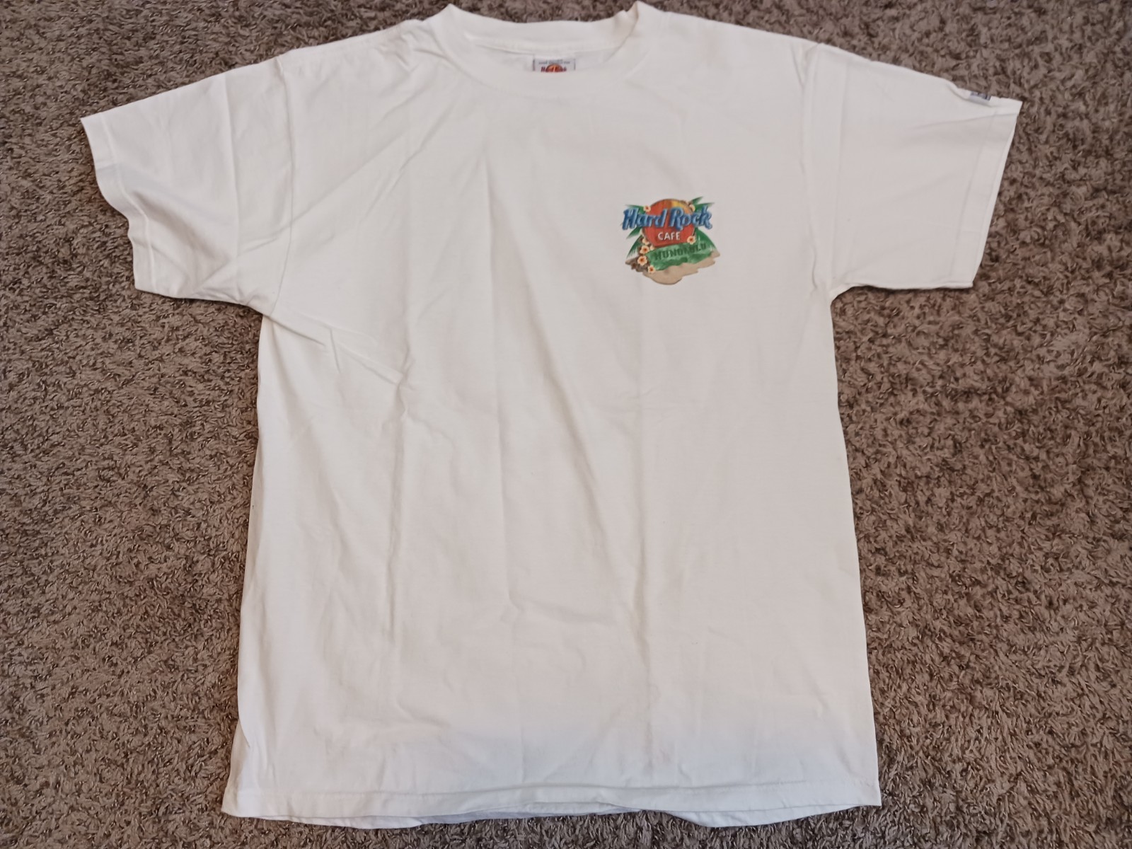 Vintage Hard Rock Cafe Honolulu Heavy Tee T Shirt Size L White Surfboard 90s gallery