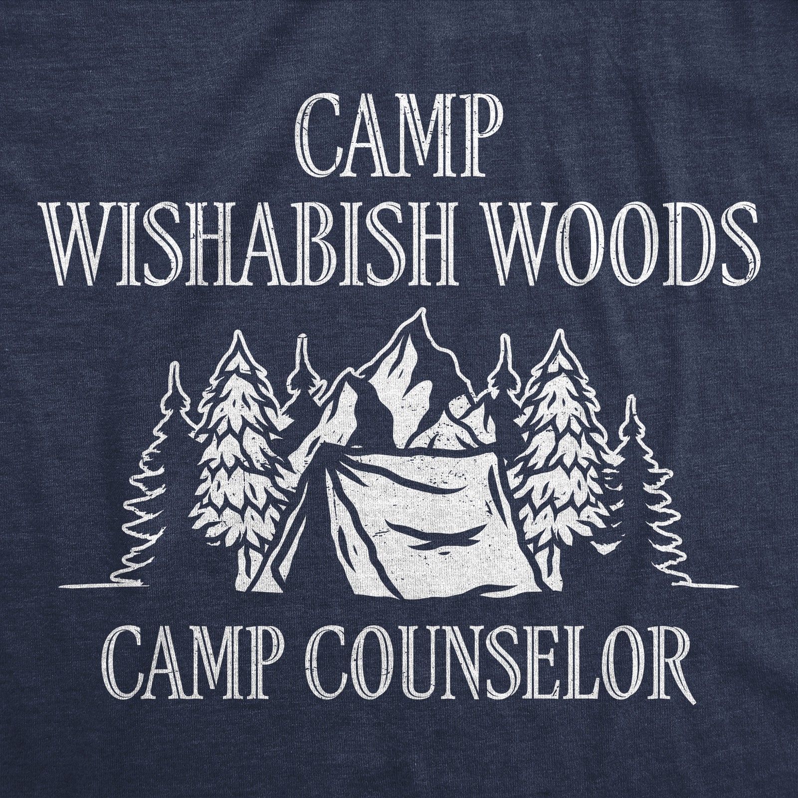Mens Funny T Shirts Camp Wishabish Woods Camping Graphic Novelty Tee for Men gallery