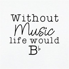 Without Music My Life Would B (Flat) – Mens Ringer – Musician Musical Funny