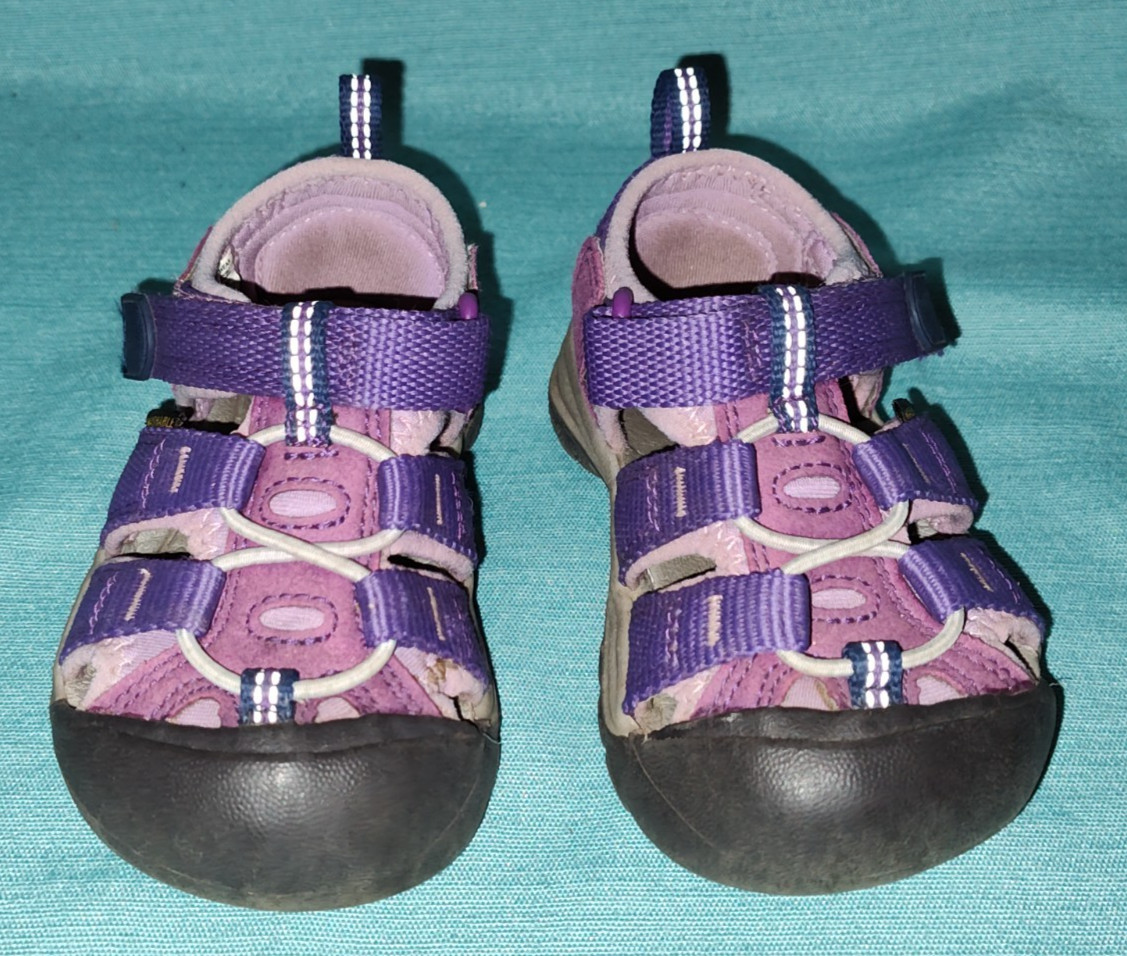 NICE Keen Purple Baby Infant Sandals Hook & Loop Size 6K 6 K EURO 22 USED