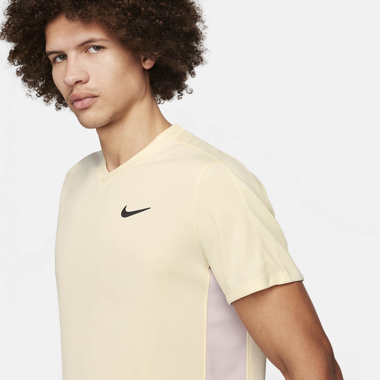 Men's L Large Nike Court Victory Dri-Fit Tennis Shirt Golf CV2982-113 Coconut gallery