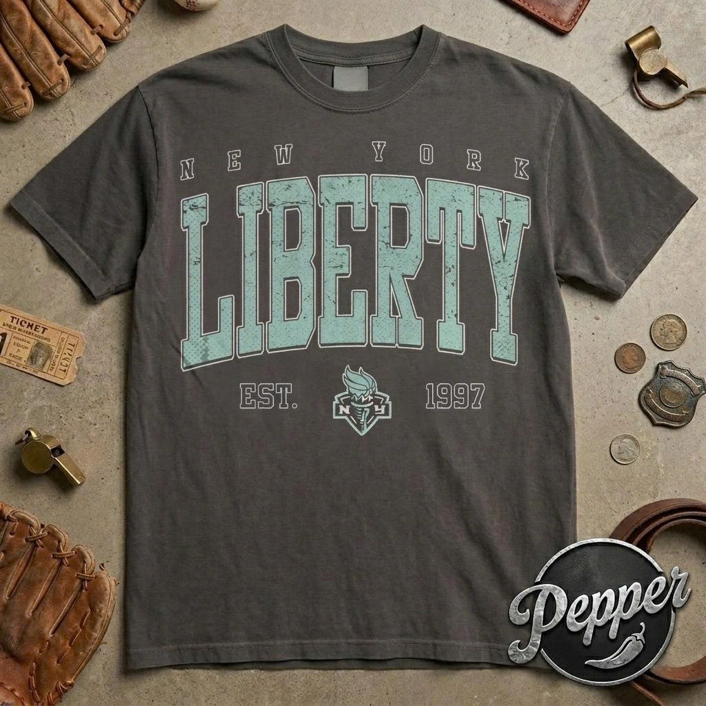 Vintage NY Liberty Basketball Shirt Women Comfort Colors Tee 1997 NY Fan Gift gallery