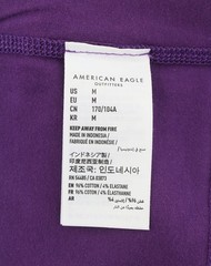 American Eagle Outfitters Classic Fit Men T-Shirt Kurzarm Lilac Cotton Blend