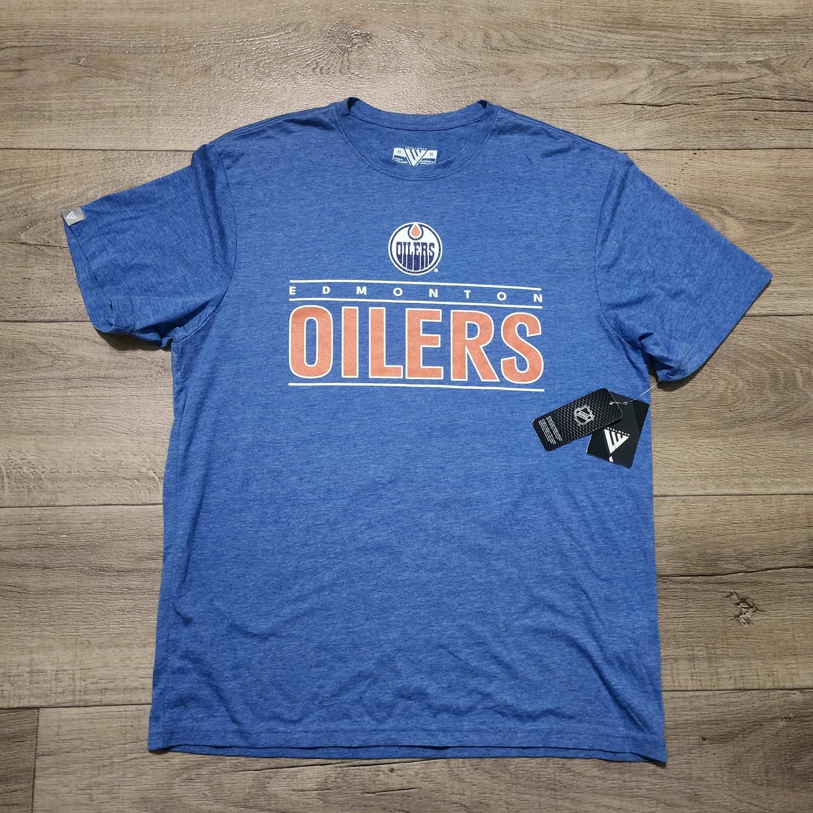 New Levelwear NHL Edmonton Oilers Skinner 53 Shirt Mens M Heather Royal Blue NWT gallery