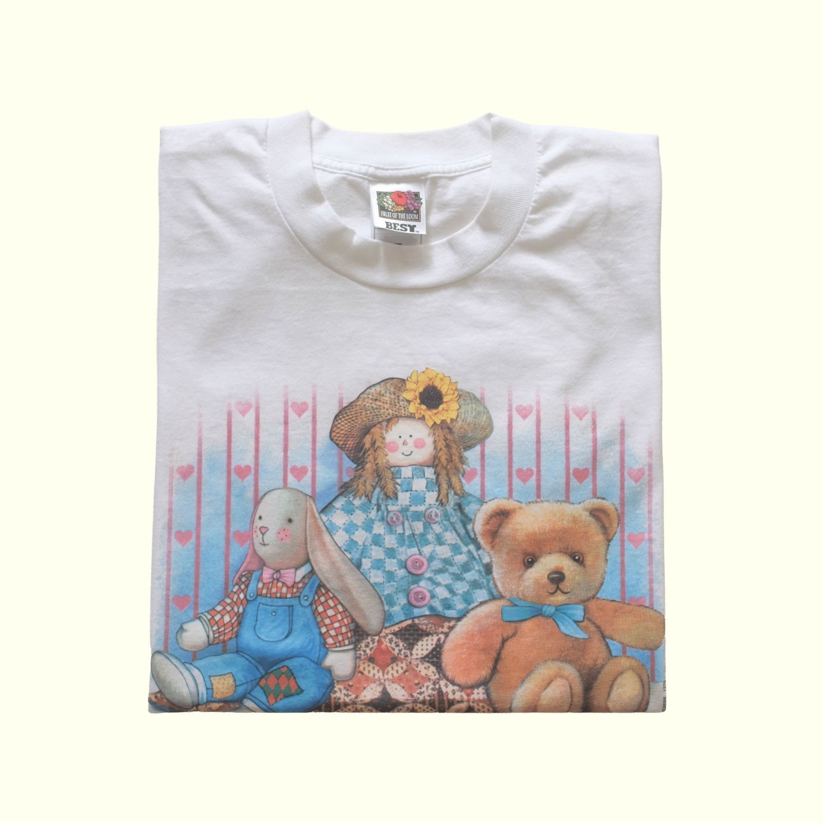 FRUIT OF THE LOOM VTG 90s FOTL RETRO BEAR GOOD FRIENDS VTG GRAPHIC T SHIRT SZ L gallery