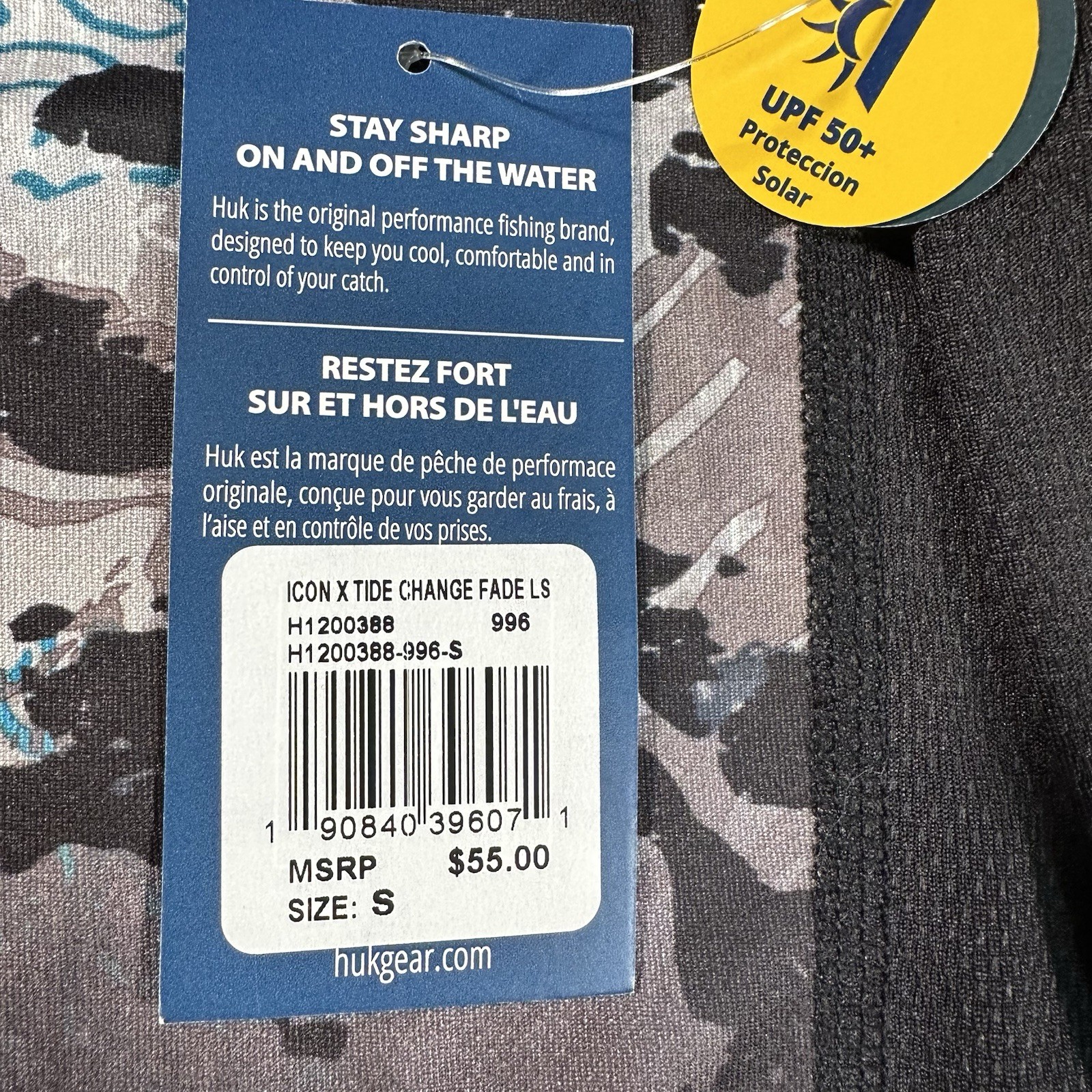 NEW Huk Fishing Long Sleeve Shirt Mens Small Icon X Tide Change Geometric gallery