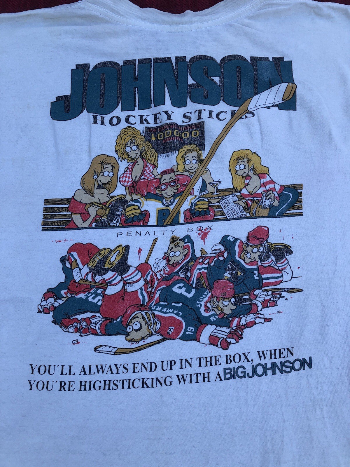 Vintage Big Johnson T Shirt ICE HOCKEY STICK Size L Large Puerto Vallarta Mexico gallery