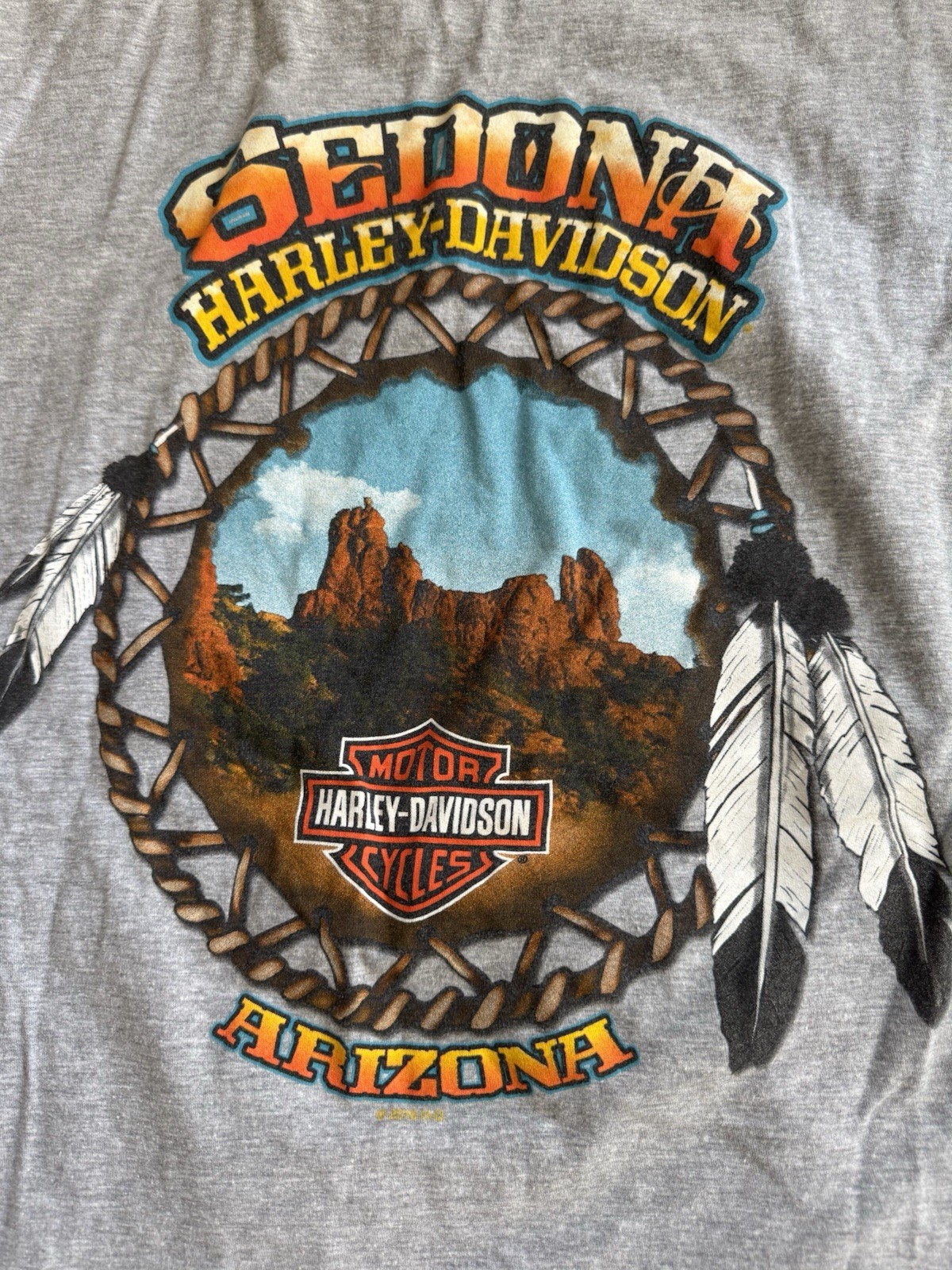 Harley-Davidson Sedona AZ Grand Canyon Men's T-Shirt 2XL 2011 Gray Graphic 03 T gallery